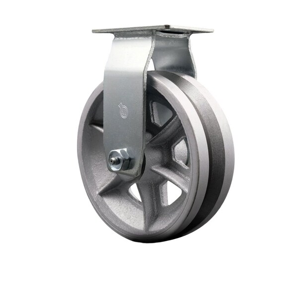 6'' V-Groove Semi Steel Wheel Rigid Caster with Bronze Bearing